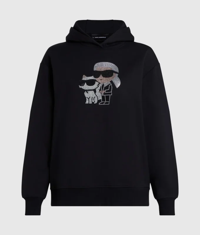 Sudadera con capucha Ikon con pedrería Sudadera con capucha Ikon con pedrería