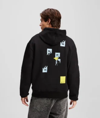 SUDADERA CON CAPUCHA KARL PRINT