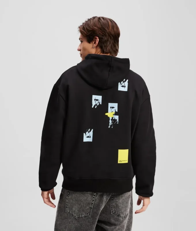 SUDADERA CON CAPUCHA KARL PRINT SUDADERA CON CAPUCHA KARL PRINT