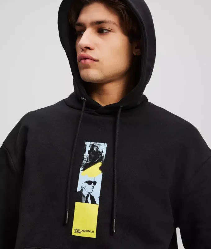 SUDADERA CON CAPUCHA KARL PRINT SUDADERA CON CAPUCHA KARL PRINT