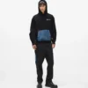 Sudadera con capucha y bolsillo de denim Sudadera con capucha y bolsillo de denim