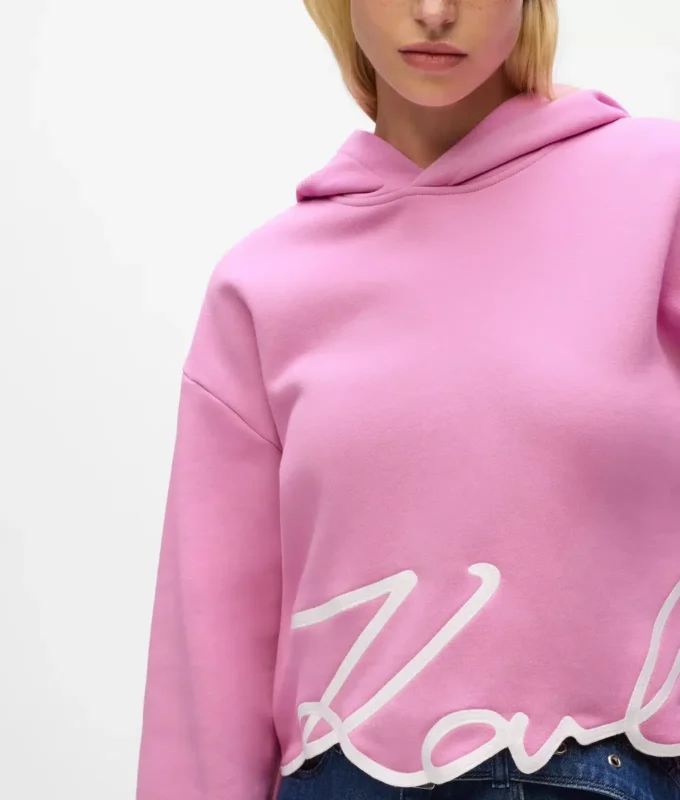 Sudadera con capucha y dobladillo Signature