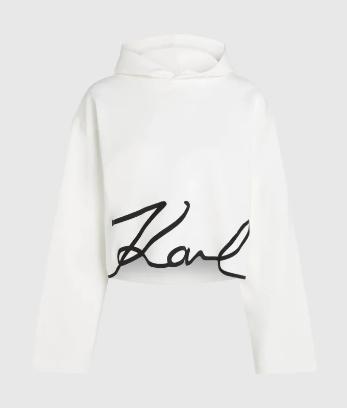 Sudadera con capucha y dobladillo Signature Sudadera con capucha y dobladillo Signature