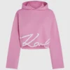 Sudadera con capucha y dobladillo Signature