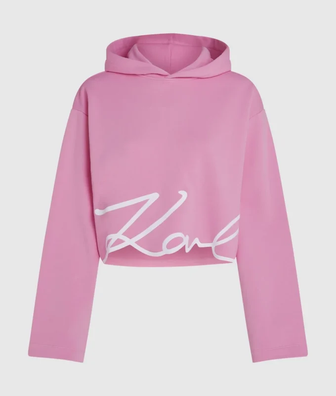 Sudadera con capucha y dobladillo Signature