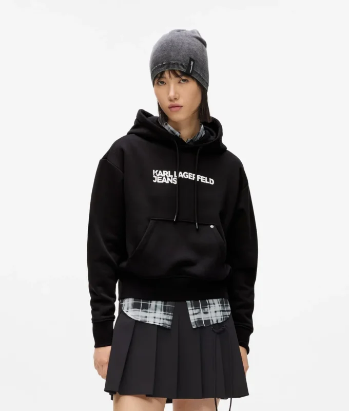 SUDADERA CON CAPUCHA Y LOGOTIPO
