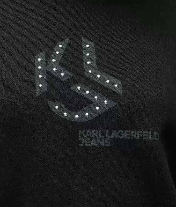 Sudadera con capucha y monograma con tachuelas Sudadera con capucha y monograma con tachuelas