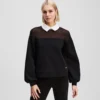 SUDADERA CON CUELLO DE POPELÍN