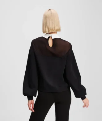 SUDADERA CON CUELLO DE POPELÍN