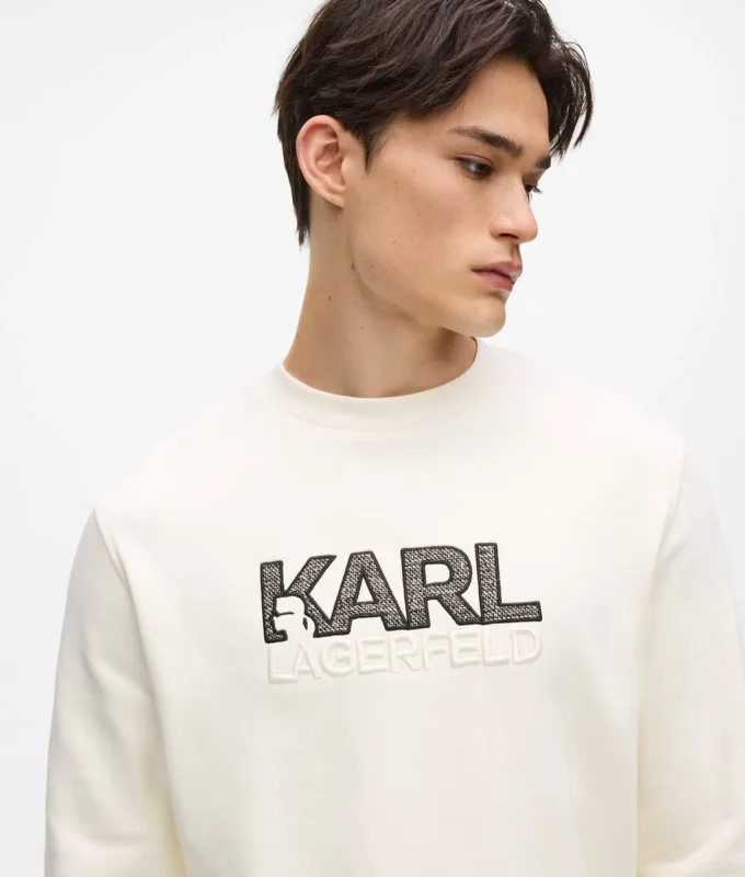 Sudadera con cuello redondo y logotipo Sudadera con cuello redondo y logotipo