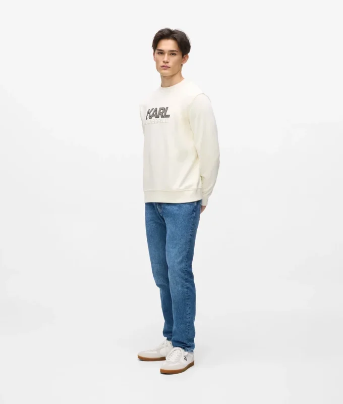Sudadera con cuello redondo y logotipo Sudadera con cuello redondo y logotipo