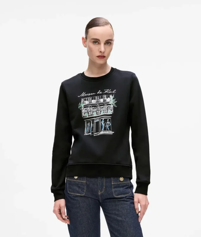 Sudadera con dibujo de París