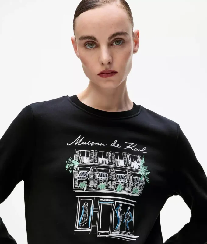 Sudadera con dibujo de París