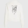 Sudadera con media cremallera y dibujo de París Sudadera con media cremallera y dibujo de París