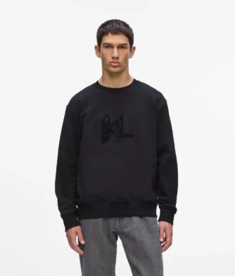 Sudadera con monograma de lentejuelas