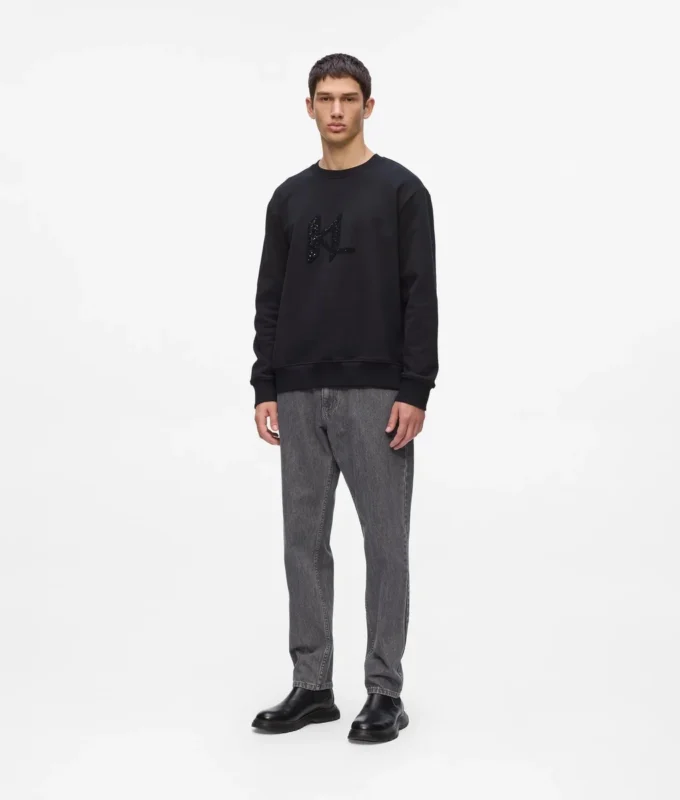 Sudadera con monograma de lentejuelas Sudadera con monograma de lentejuelas