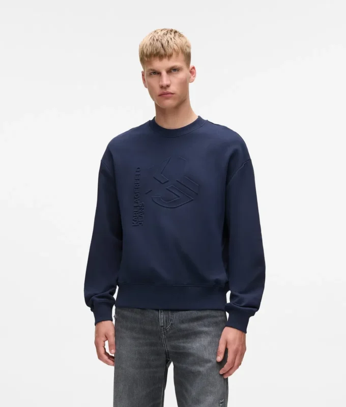 Sudadera con monograma en relieve Sudadera con monograma en relieve