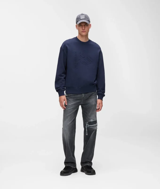 Sudadera con monograma en relieve Sudadera con monograma en relieve