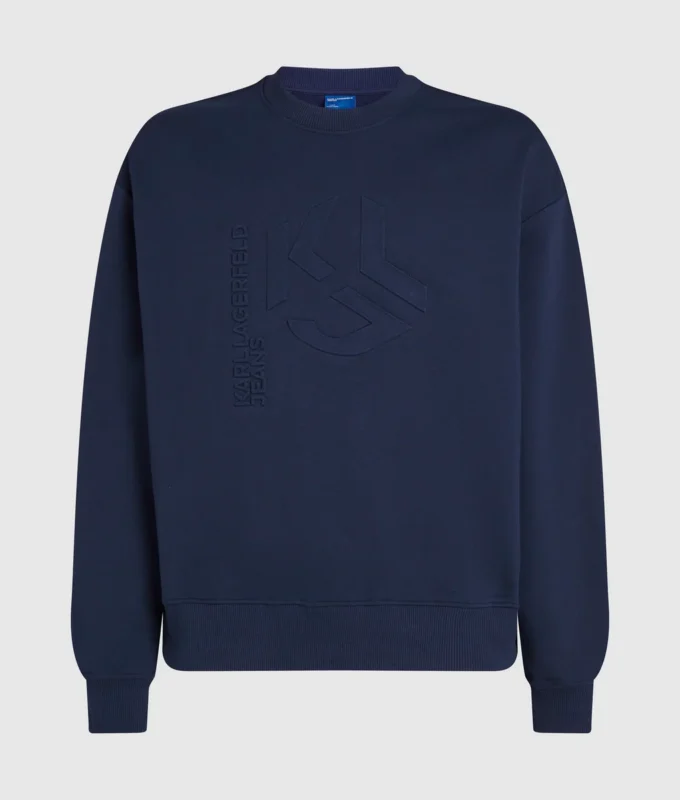 Sudadera con monograma en relieve Sudadera con monograma en relieve