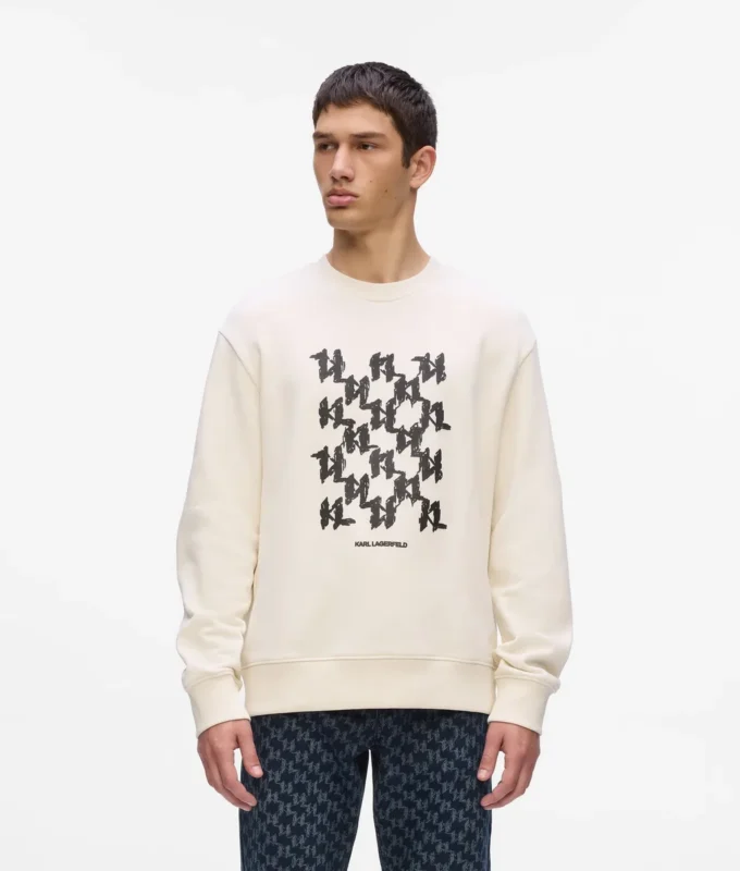 Sudadera con monograma gráfico Sudadera con monograma gráfico