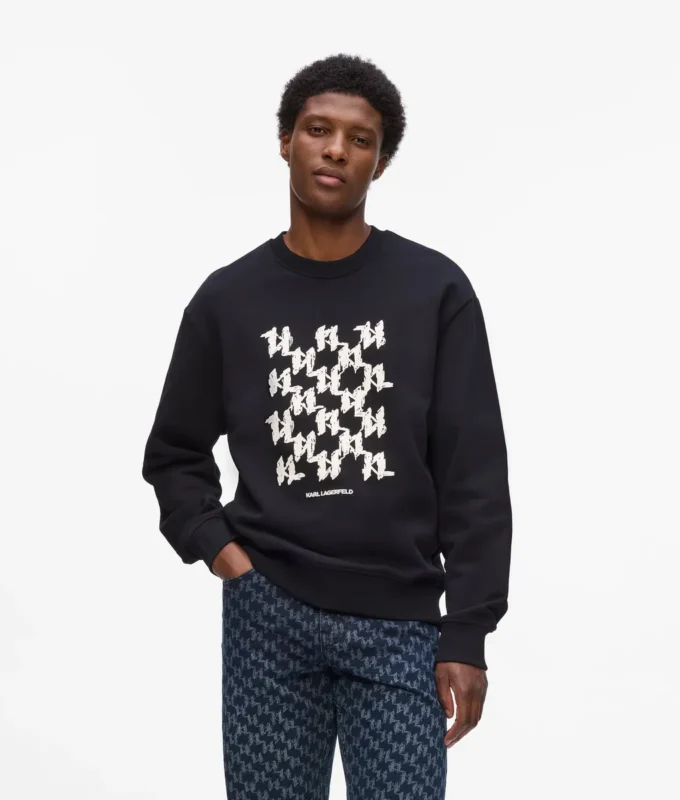 Sudadera con monograma gráfico Sudadera con monograma gráfico