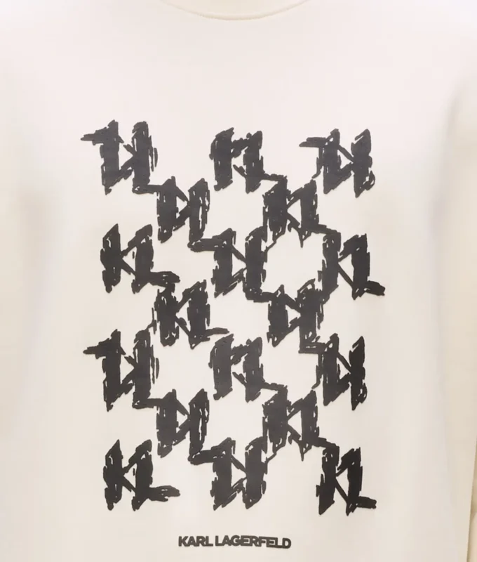 Sudadera con monograma gráfico Sudadera con monograma gráfico