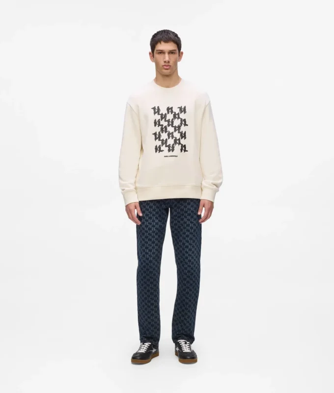 Sudadera con monograma gráfico Sudadera con monograma gráfico