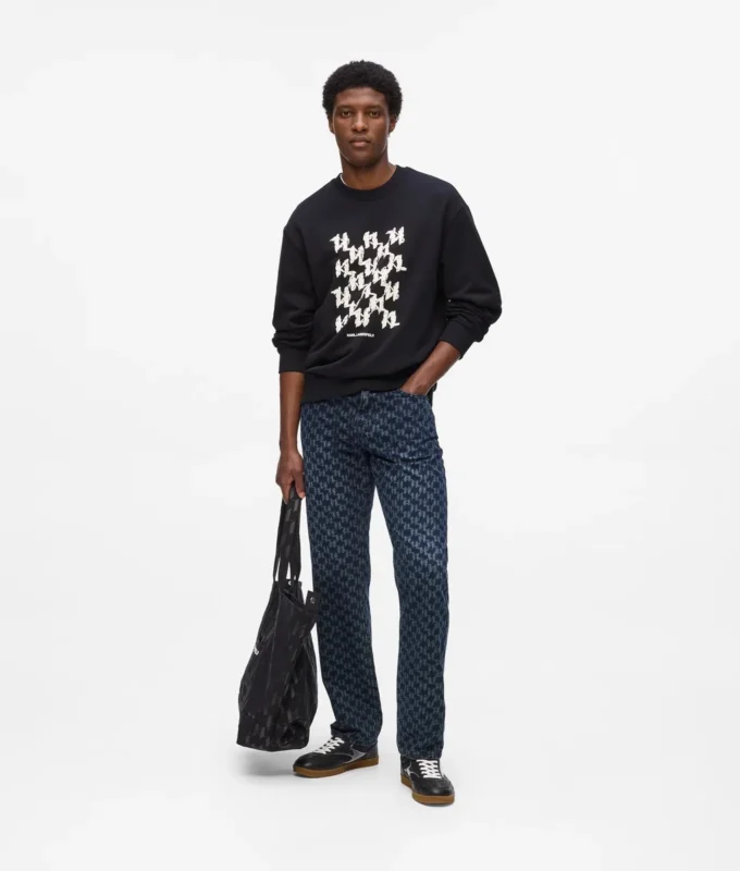 Sudadera con monograma gráfico Sudadera con monograma gráfico