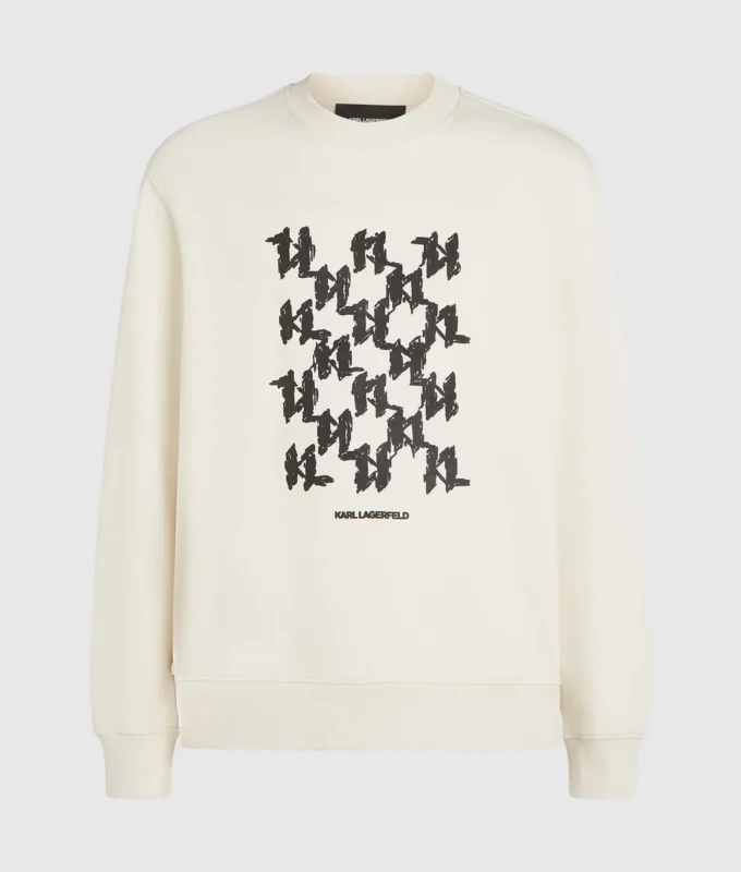 Sudadera con monograma gráfico Sudadera con monograma gráfico