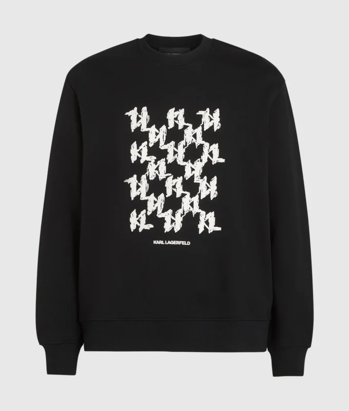 Sudadera con monograma gráfico Sudadera con monograma gráfico
