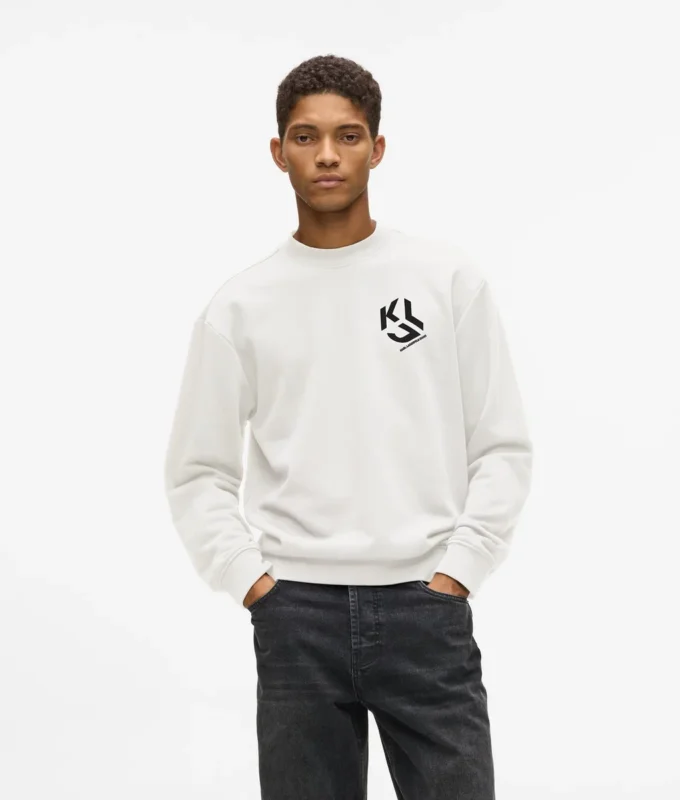 Sudadera con parche monograma Sudadera con parche monograma