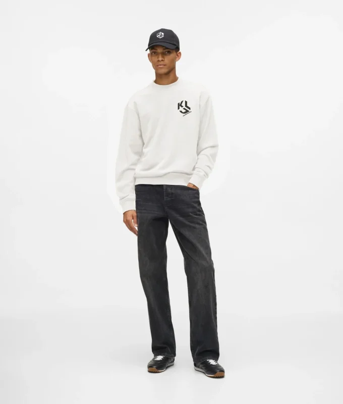 Sudadera con parche monograma Sudadera con parche monograma