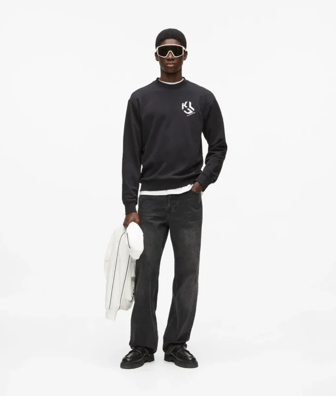 Sudadera con parche monograma Sudadera con parche monograma