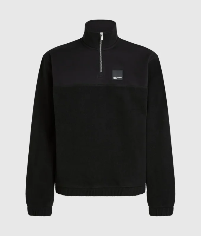 Sudadera de felpa con media cremallera Sudadera de felpa con media cremallera
