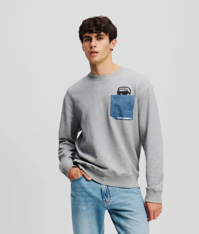 SUDADERA IKON DENIM POCKET SUDADERA IKON DENIM POCKET
