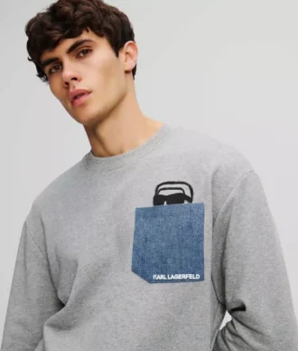 SUDADERA IKON DENIM POCKET SUDADERA IKON DENIM POCKET