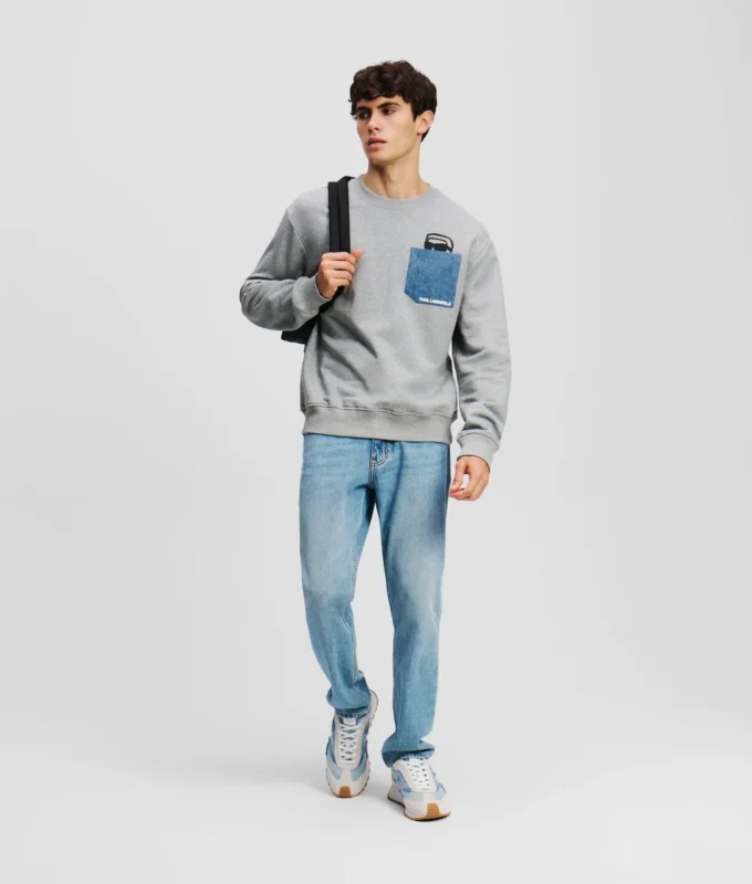 SUDADERA IKON DENIM POCKET SUDADERA IKON DENIM POCKET
