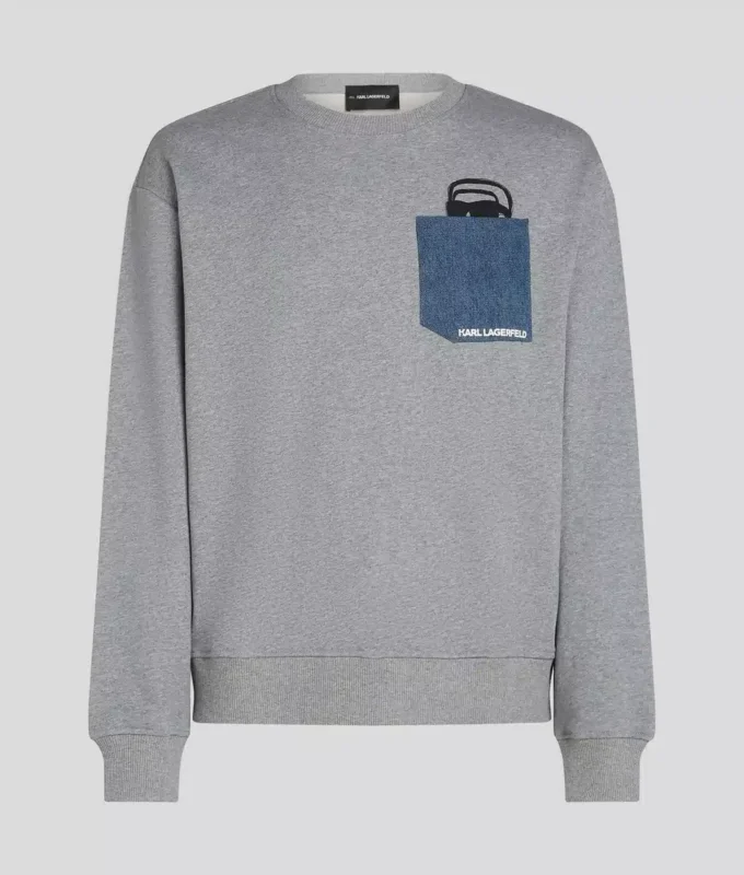 SUDADERA IKON DENIM POCKET SUDADERA IKON DENIM POCKET