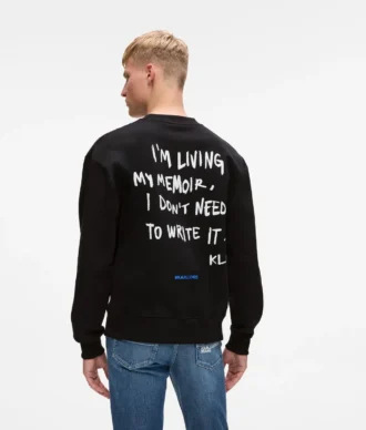 Sudadera relajada con cita de Karl