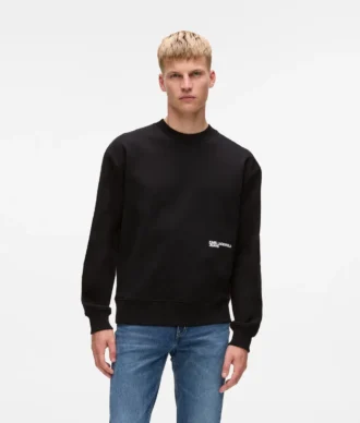 Sudadera relajada con cita de Karl