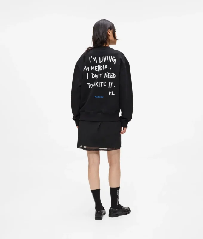 Sudadera relajada con cita de Karl Sudadera relajada con cita de Karl