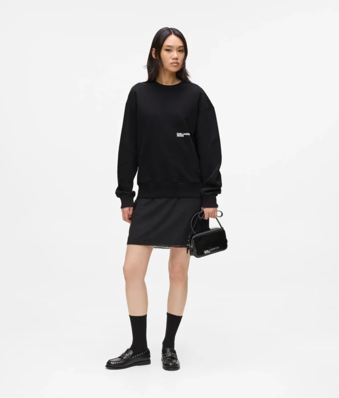 Sudadera relajada con cita de Karl Sudadera relajada con cita de Karl