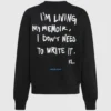 Sudadera relajada con cita de Karl Sudadera relajada con cita de Karl