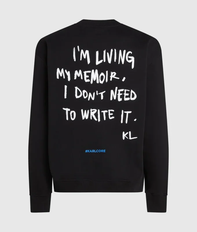 Sudadera relajada con cita de Karl Sudadera relajada con cita de Karl