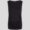 TOP CON CUELLO BARCO Y FRUNCIDOS TOP CON CUELLO BARCO Y FRUNCIDOS