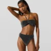 Top de bikini bandeau metalizado Top de bikini bandeau metalizado