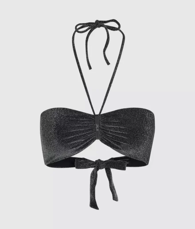 Top de bikini bandeau metalizado Top de bikini bandeau metalizado