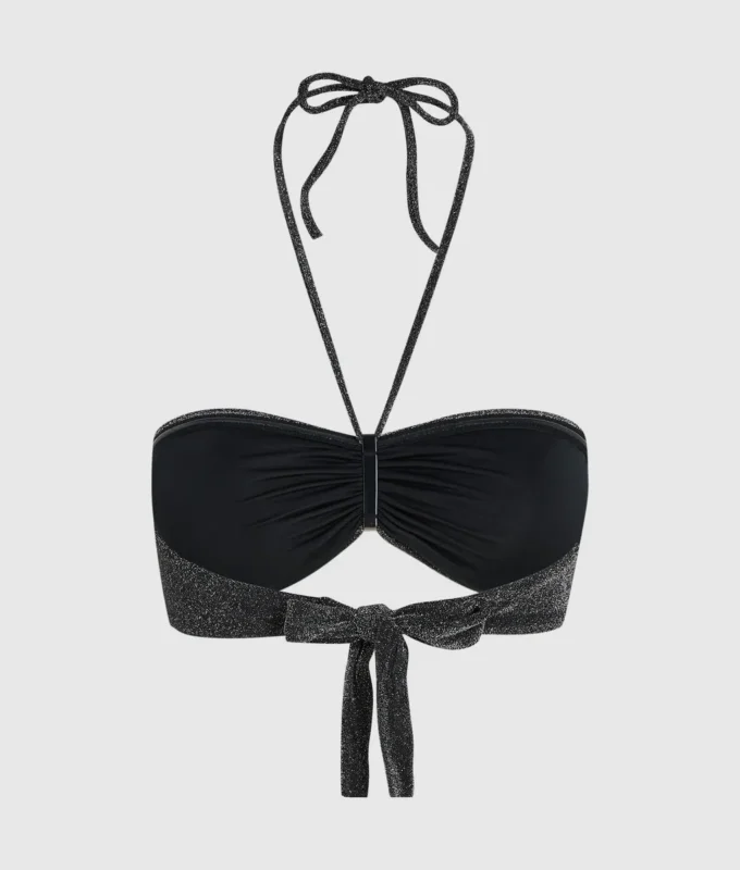 Top de bikini bandeau metalizado Top de bikini bandeau metalizado