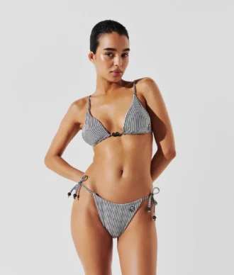 TOP DE BIKINI TRIANGULAR A RAYAS IKON