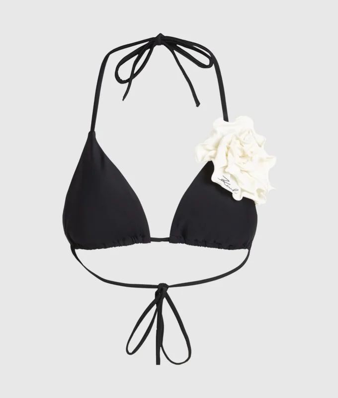 TOP DE BIKINI TRIANGULAR CON FLORES TOP DE BIKINI TRIANGULAR CON FLORES